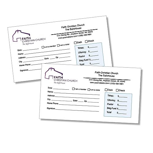 Church Giving Envelopes, Full Color Printing, 500/box