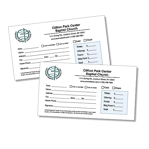 Church Giving Envelopes, Full Color Printing, 500/box