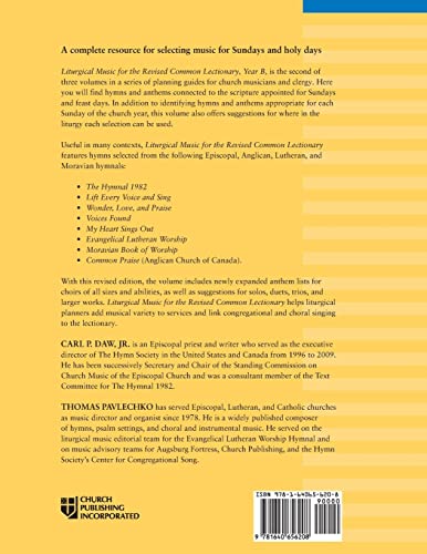 Liturgical Music for the Revised Common Lectionary, Year B: 2nd Edition