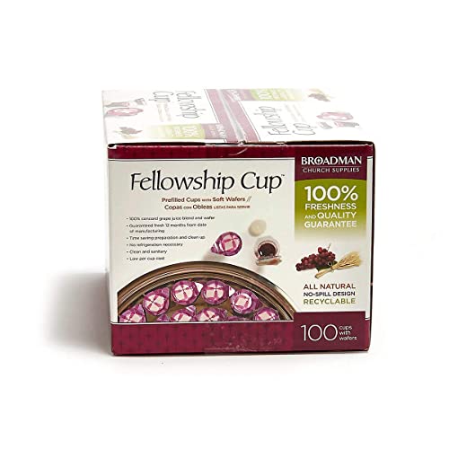 Pre-filled Communion Fellowship Cup, Juice/Wafer Set, 100 Count