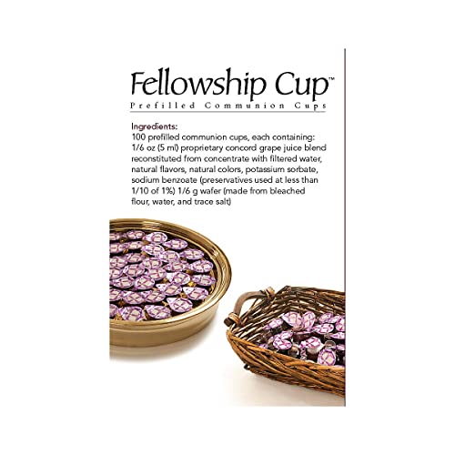 Pre-filled Communion Fellowship Cup, Juice/Wafer Set, 100 Count