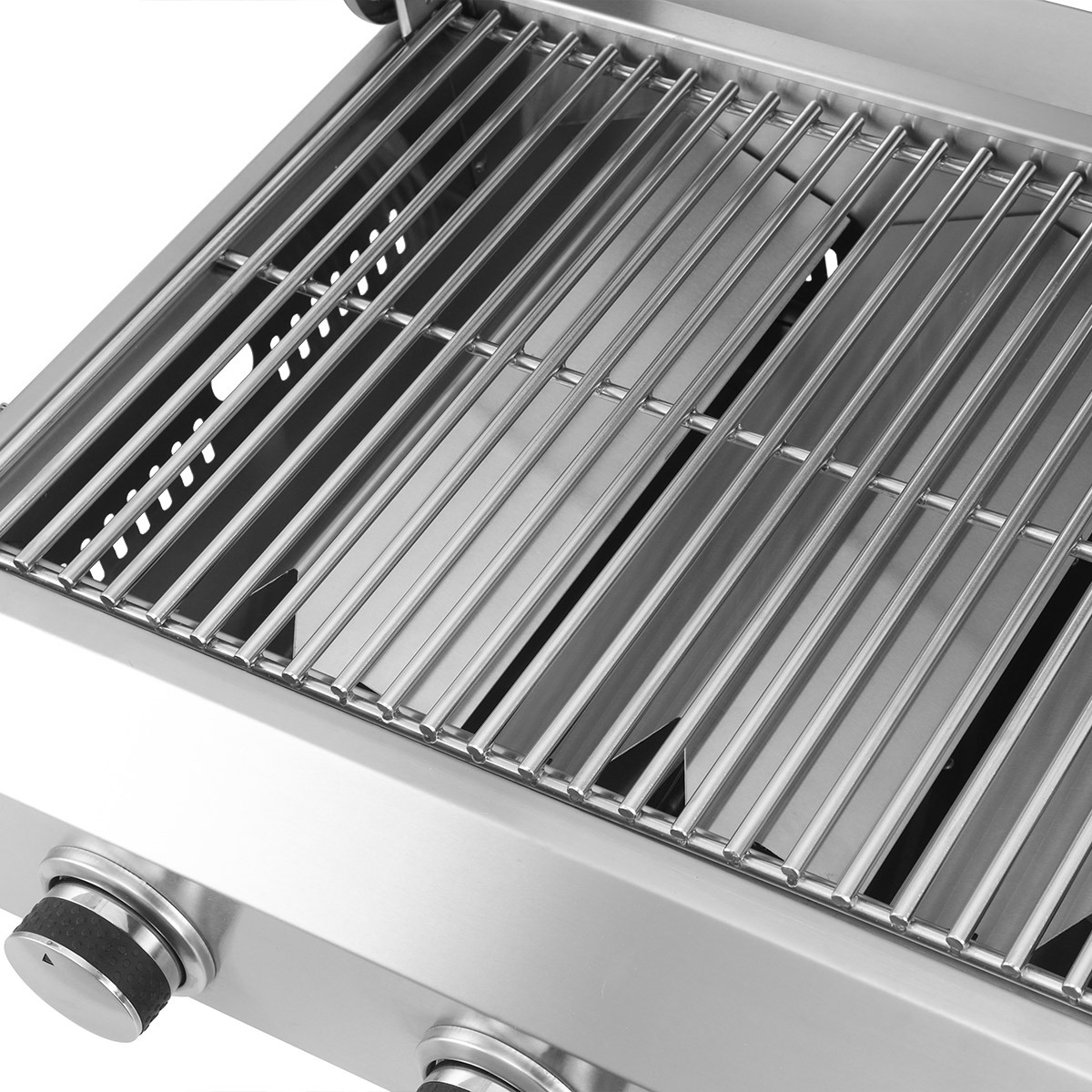 Portable Stainless Steel Tabletop Gas Grill for Camping/Tailgating