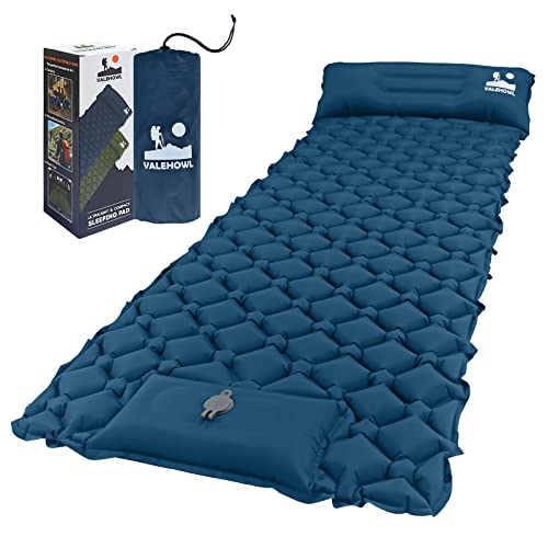 VALEHOWL Inflatable Camping Mattress with Pillow, Lightweight Sleep