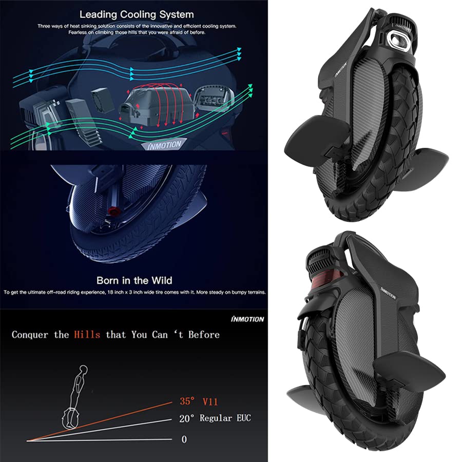 InMotion V11 Electric Unicycle with Suspension - Black