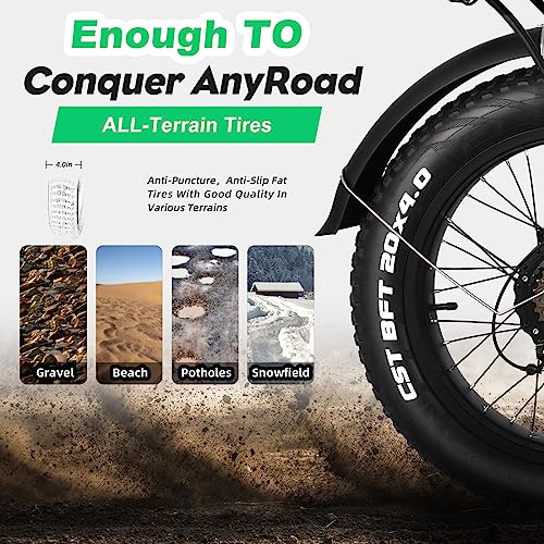 GELEISEN TT-S5 Foldable Fat Tire Electric Bike 