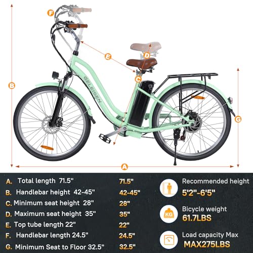 GELEISEN Electric City Cruiser 500W Ebike