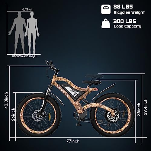 Aostirmotor Snakeskin Grain Fat Tire Electric Bike 