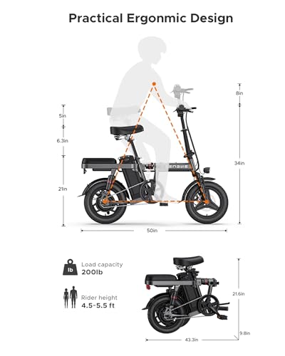 ENGWE T14 Folding Electric Bike - Grey