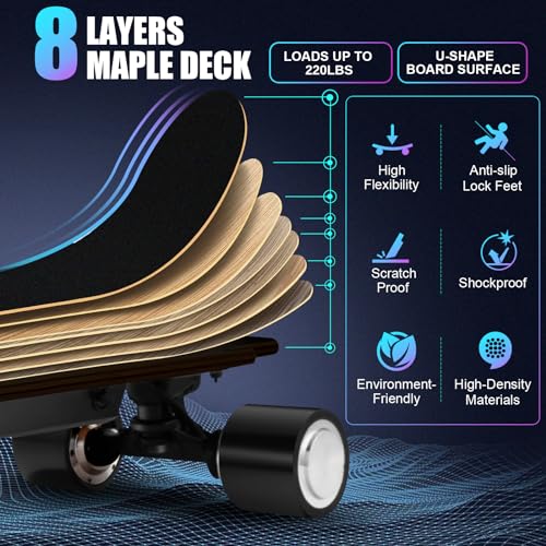 Caroma H2B Wireless Remote Dual Motor Electric Skateboard