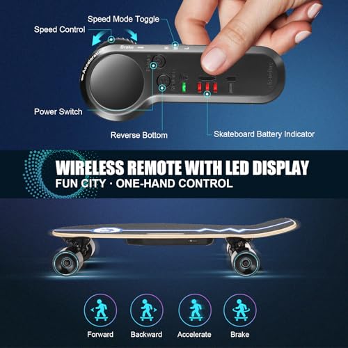 Caroma H2S 350W Electric Skateboard with Wireless Remote Control