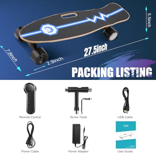 Caroma H2S 350W Electric Skateboard with Wireless Remote Control