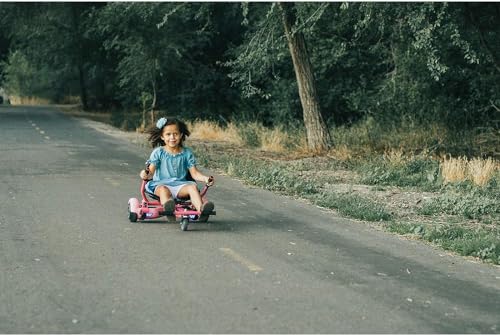 Pink hoverboard go kart conversion kit
