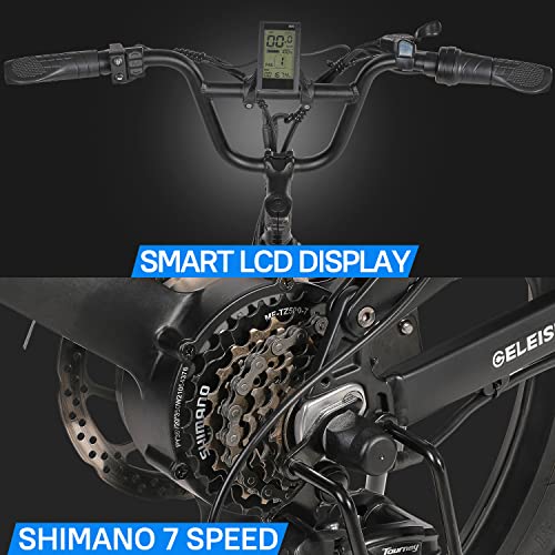 GELEISEN Electric Folding Bike for Adults
