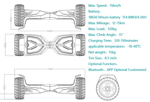 ADVANRIDE App-Controlled Off-Road Hoverboard