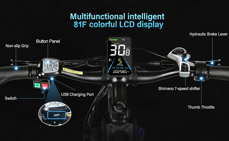 SAMEBIKE XD26 750W Electric Mountain Bike with Full Suspension 