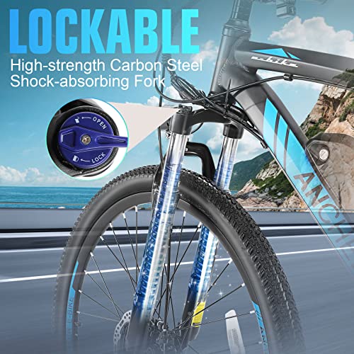 ANCHEER Electric Mountain Bike - 500W 48V/10.4Ah Battery