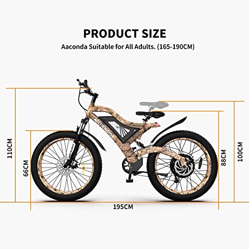 Aostirmotor Snakeskin Grain Fat Tire Electric Bike 