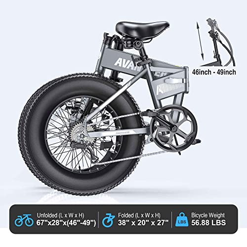 AVANTREK Cybertrack 200 Foldable Fat Tire Electric Bike