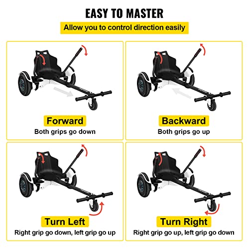 Vevor Adjustable Hoverboard Go-Kart Attachment for All Ages