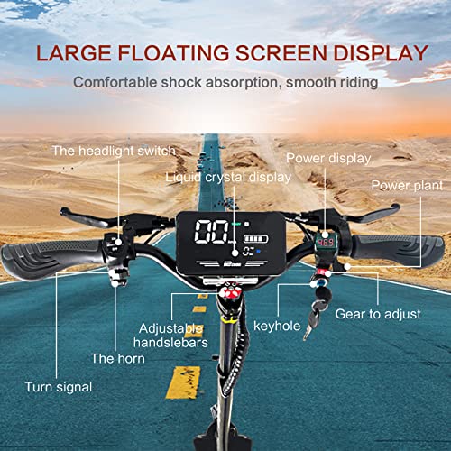 Arwibon 2500W Electric Kick Scooter - Off-road Tire, Disc Brake