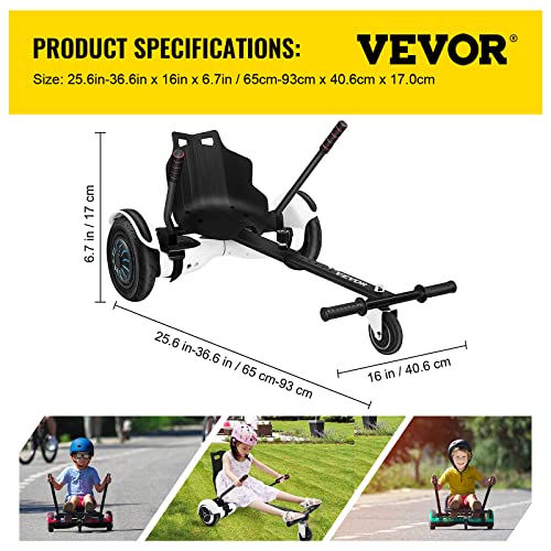 Vevor Adjustable Hoverboard Go-Kart Attachment for All Ages