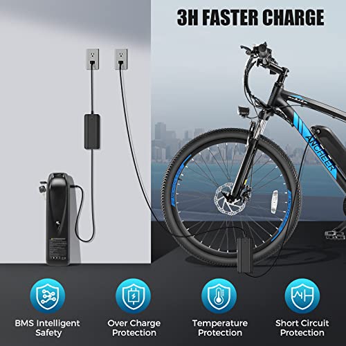 ANCHEER Electric Mountain Bike - 500W 48V/10.4Ah Battery