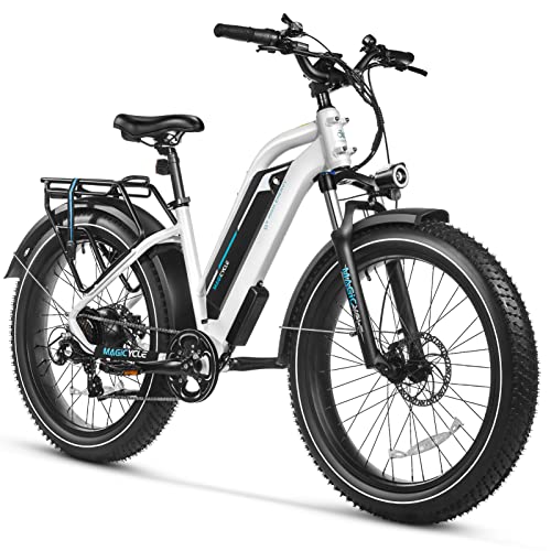 Magicycle Cruiser Pro Fat Tire Electric Bike - Pearl White