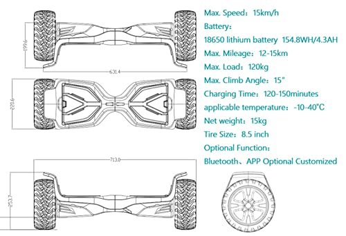 ADVANRIDE App-Controlled Off-Road Hoverboard