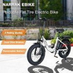 NARRAK 48V Fat Tire E-Bike (Step Thru-White)