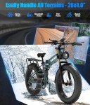 Burchoa 750W/1000W Foldable Electric Fat Tire Bike