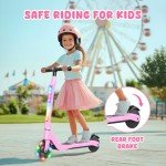 LED Electric Scooter for Kids, Ages 6-12