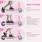 LED Electric Scooter for Kids, Ages 6-12