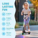LED Light-Up Electric Scooter for Kids Ages 6-12