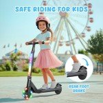 LED Light-Up Electric Scooter for Kids Ages 6-12