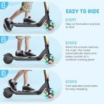 LED Light-Up Electric Scooter for Kids Ages 6-12
