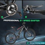 Vivi 500W Electric Mountain Bike for Adults