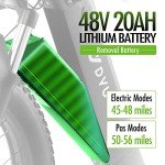 DYU King 750W Electric Mountain Bike - 80 Mile Range