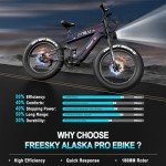 FREESKY Alaska Pro Dual Battery Fat Tire Electric Bike - Black