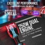 Emaxusa Bluetooth Hoverboard with LED Lights (Red)