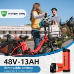 Rattan 750W Foldable Fat Tire Electric Bike