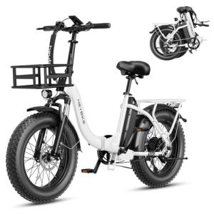 Heybike Ranger White Foldable Electric Bike with Fat Tires