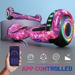 SIMATE All-Terrain Hoverboard with Bluetooth and LED Lights
