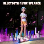 SIMATE Electric Scooter with Bluetooth Speakers & LED Wheels