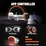 SIMATE Electric Scooter with Colorful LED Wheels