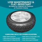 Solid Replacement Tires for Electric Scooters, 1 Pair