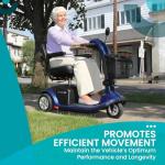 Solid Replacement Tires for Electric Scooters, 1 Pair