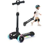 Kids’ Electric Scooter with Lights and Adjustable Height