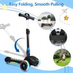 Kids’ Electric Scooter with Lights and Adjustable Height