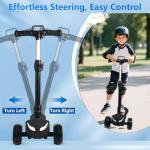 Kids’ Electric Scooter with Lights and Adjustable Height