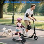 Kids’ Electric Scooter with Lights and Adjustable Height